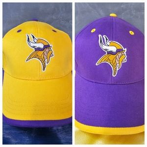 2 Minnesota Vikings baseball caps. Lot of 2. New